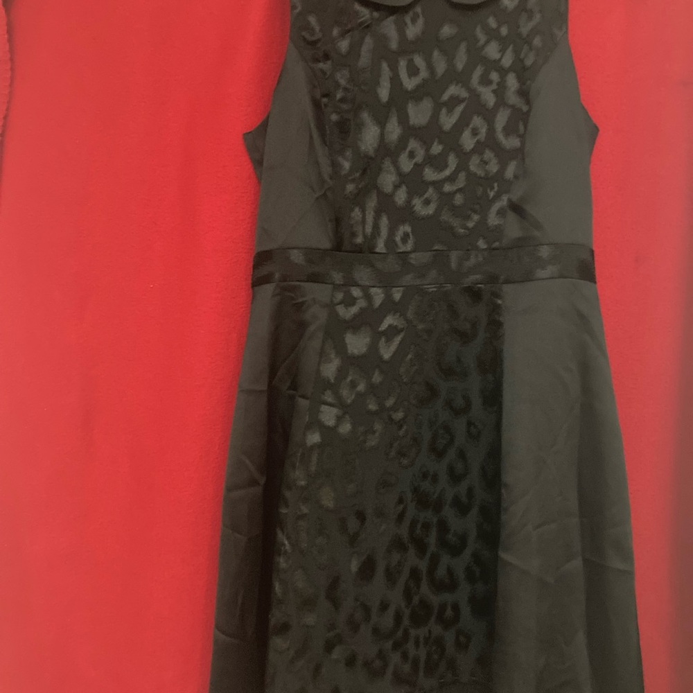 Eric & Lani black animal print dress